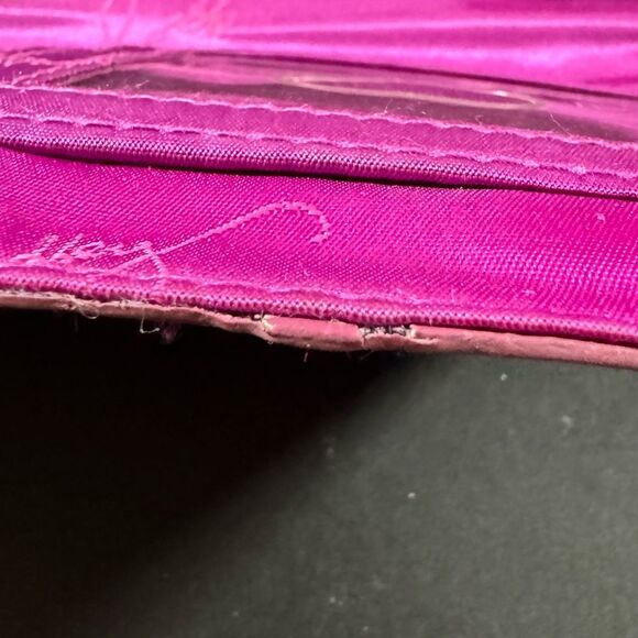 VERA BRADLEY Front Row Wallet in Frill Plum Petals Retired Fall 2011 - Picture 5 of 9